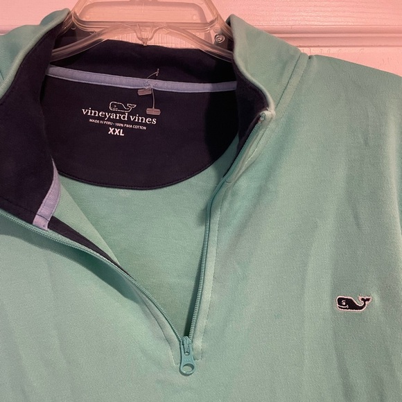Vineyard Vines 100% Pima cotton quarter zip sweatshirt men’s size 2XL - Picture 2 of 4